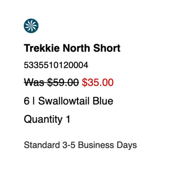 Athleta Trekkie North Mid Rise Short - Swallowtail Blue - 6 - Picture 5 of 5